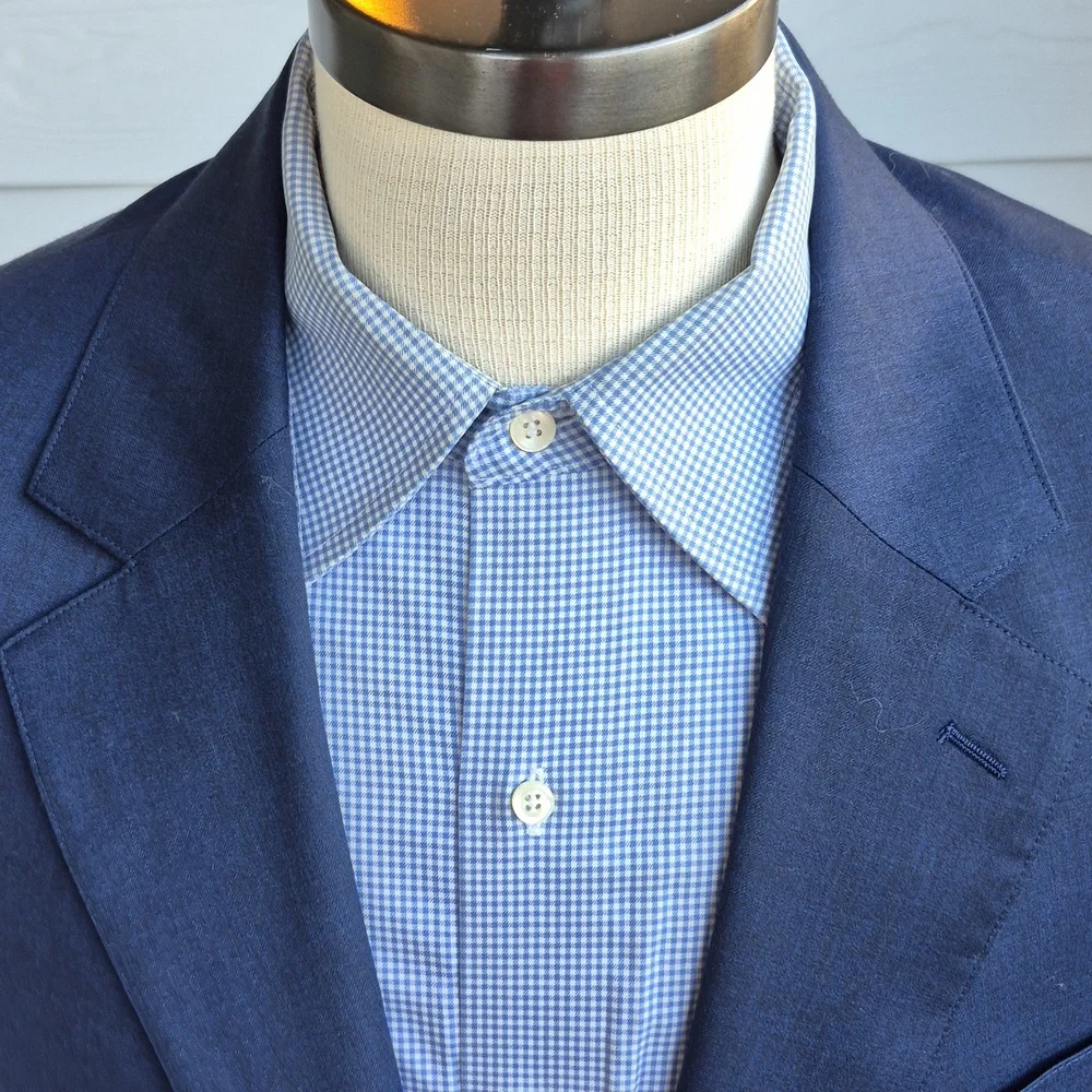 BONOBOS Recent Solid Dark Navy Wool Blend Mens Sz 48 R Prominent Fit‎ Sport Coat
